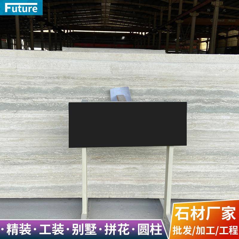 天然大理石板材连卡佛洞灰色奢石石材加工飘窗台面桌门槛别墅