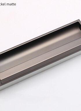 斯堪的纳维亚无障碍豪华方黑色内置抽屉隐藏把手把手衣柜门把手美