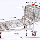 超市购物车仓库商场推车万用双层手推车仓储家用网红买菜货车理货