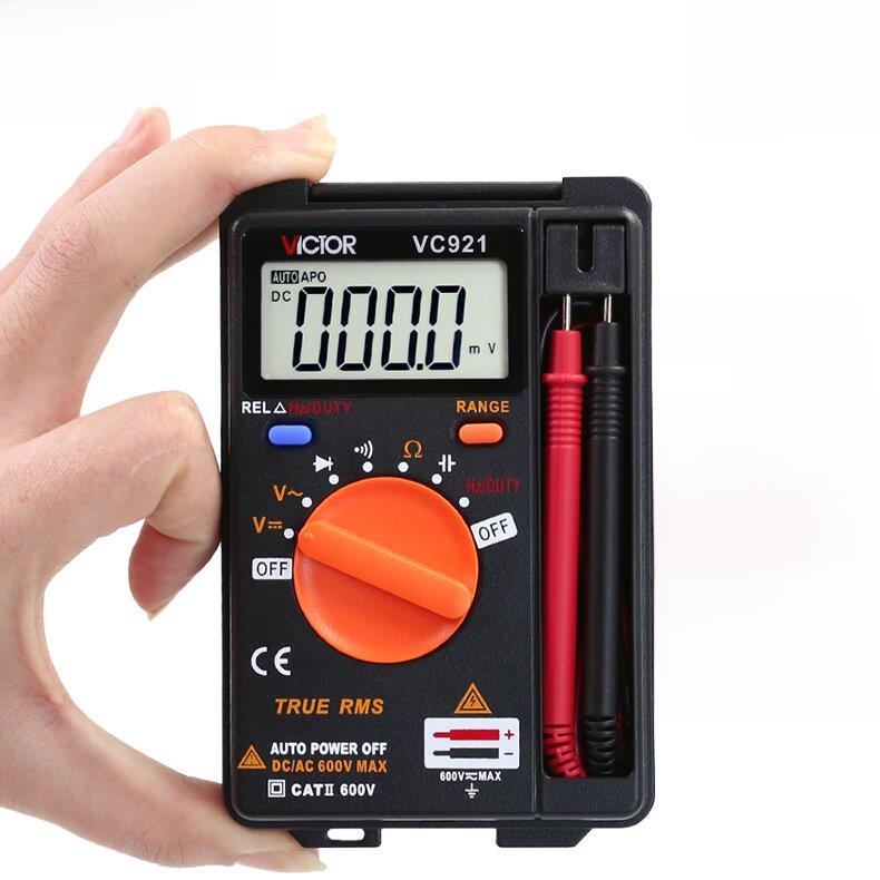 胜利万用表数字袖珍迷你万用表袖珍高精度蜂鸣器盖口袋裤子万用表