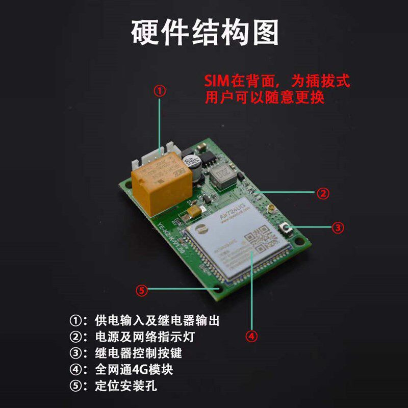适用4G易微联手机APP远程流量控制开关水泵电机定时点动自锁电梯