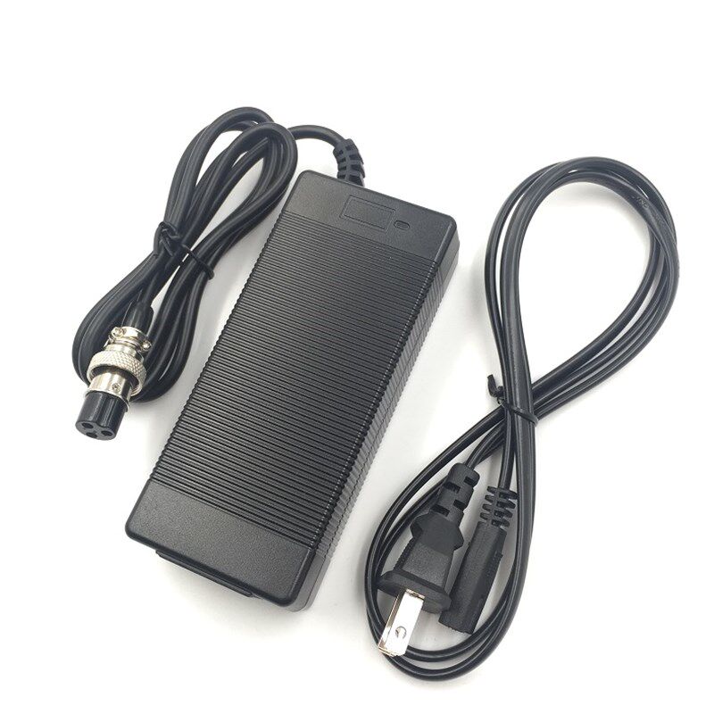 通用型36V滑板车踏板车迷你电动车充电器42V2A充电器3孔航空头