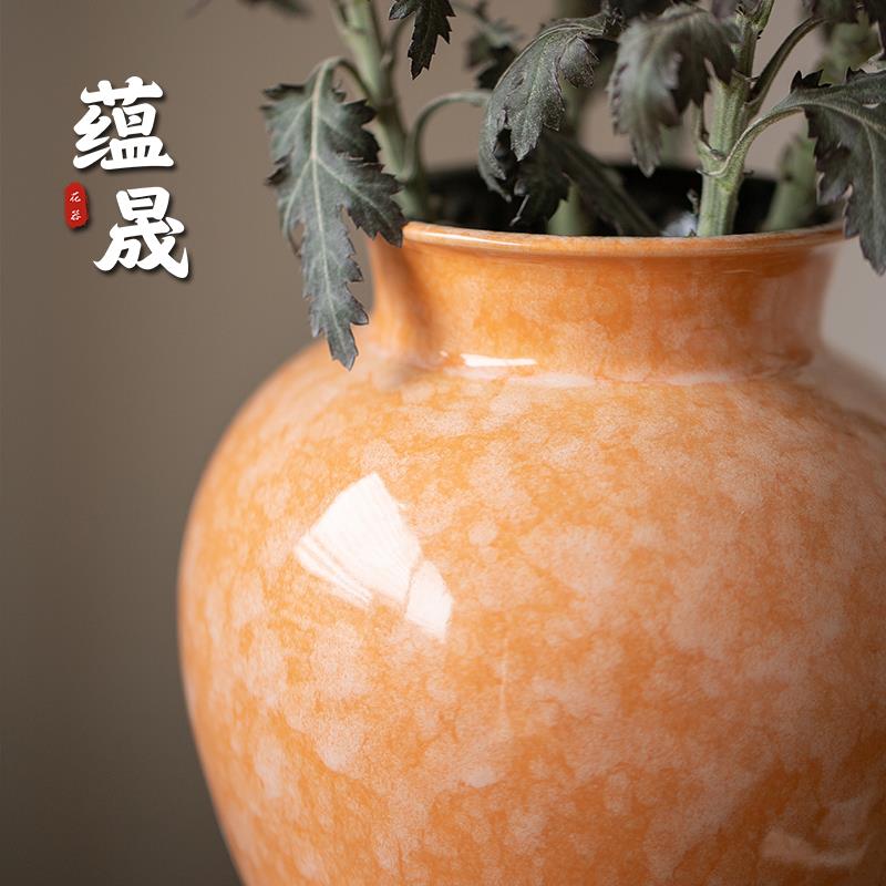 景德镇陶瓷花瓶新中式小清新轻奢客厅餐桌花瓶花器装饰工艺摆饰