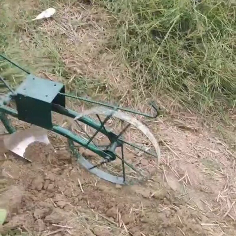 耕地机小型多功能开沟机农用耕田打田挖地手动家用人力犁地翻土机