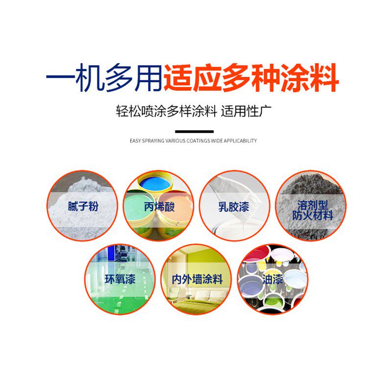 970无气喷涂机乳胶漆腻子粉聚氨酯JS防水涂料大功率喷漆机器
