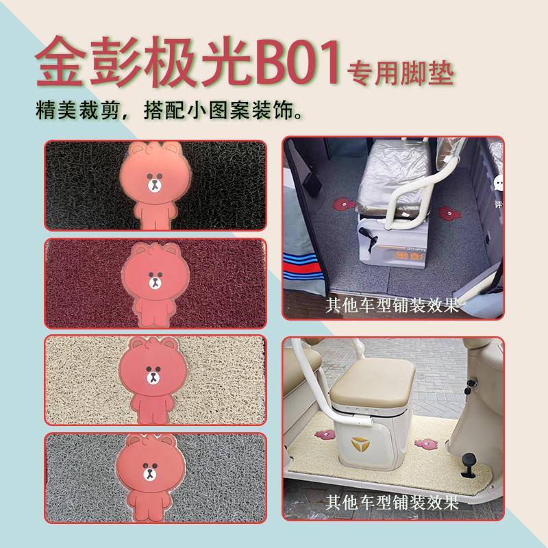 适用金彭极光B01电动三轮车脚垫防滑厚实丝圈脚踩踏板垫免裁踏皮