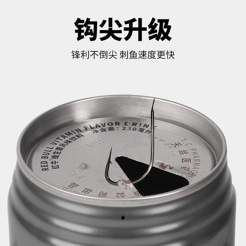 进口有刺新关东鱼钩正品鲢鳙专用钩散装带有倒刺黑坑鲤鱼大物钩