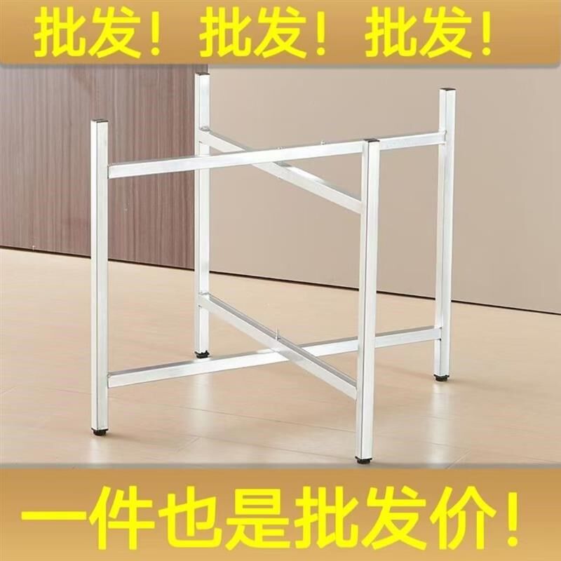 简易大圆桌架可折叠铁艺桌腿支架桌脚不锈钢桌脚架餐桌折叠桌架子