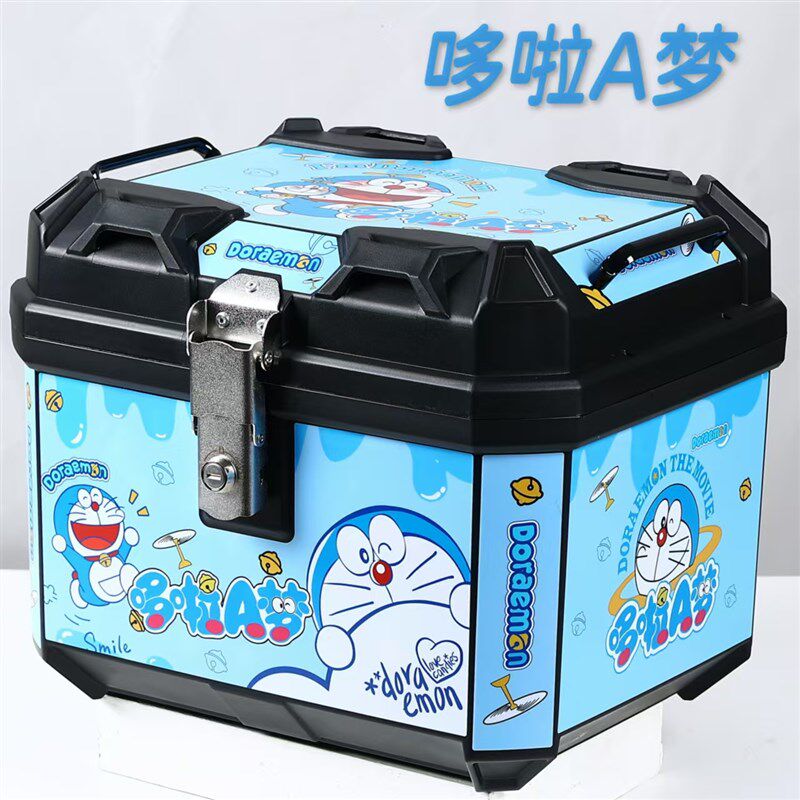 摩托车尾箱电动车通用后备箱带贴花大容量悟空非铝合金塑料方箱图片