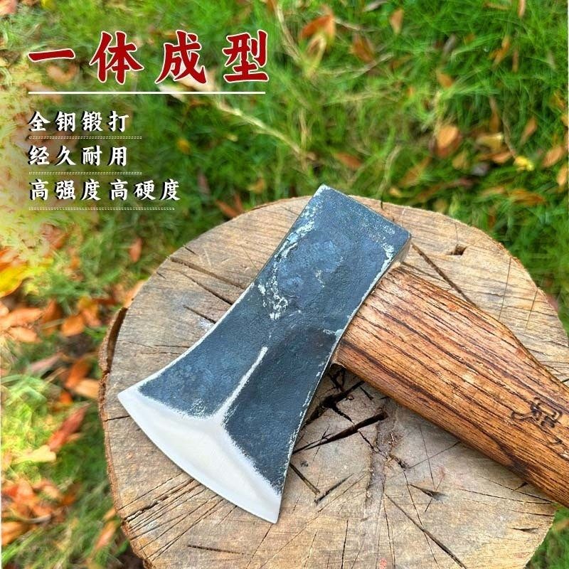 足铁匠霸王斧轨道钢手工锻打斧头劈柴家用砍树劈柴多功能开山伐木
