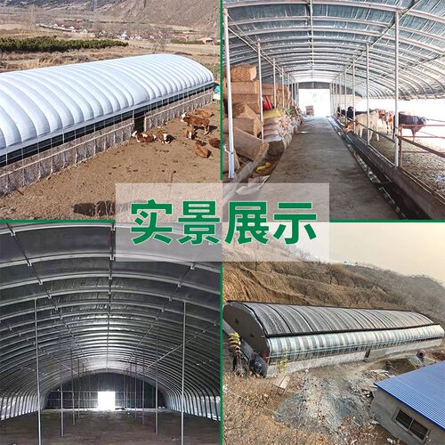 温室大棚骨架钢管全套定制养殖种植家用农用蔬菜椭圆连栋热镀锌棚