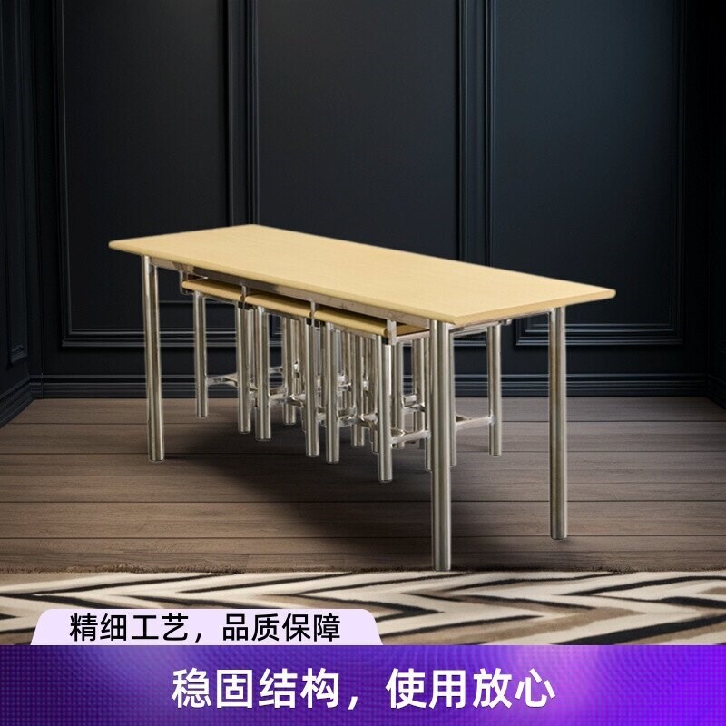 不锈钢员工食堂餐桌椅学校学生餐厅饭堂餐桌面馆饭店快餐桌椅组合