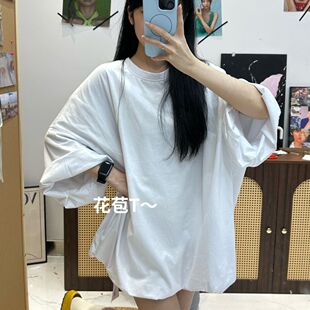 2025夏新款韩版宽松百搭灯笼袖净版花苞短袖T恤女网红学生半袖潮