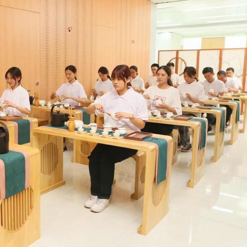 中式书法桌茶艺桌仿古国学课桌椅实木围棋书画桌小学生培训桌凳子