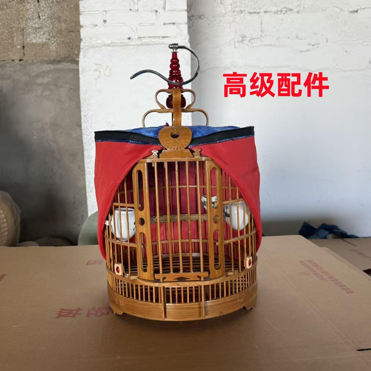 贵州凯里画眉笔老竹精品手工竹制三皮全套大号八哥鹩哥画眉鸟笼子