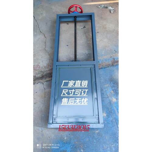 渠道铸铁闸门一体式钢制镶铜拍门侧摇手动电动启闭机器水库水闸门