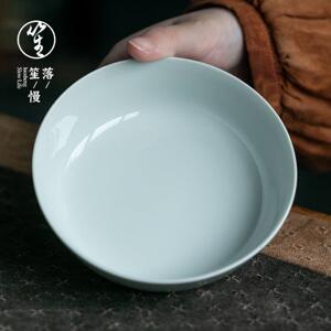 落笙景德镇陶瓷小壶承盘储水式干泡台茶托盘茶承高端精致茶具配件