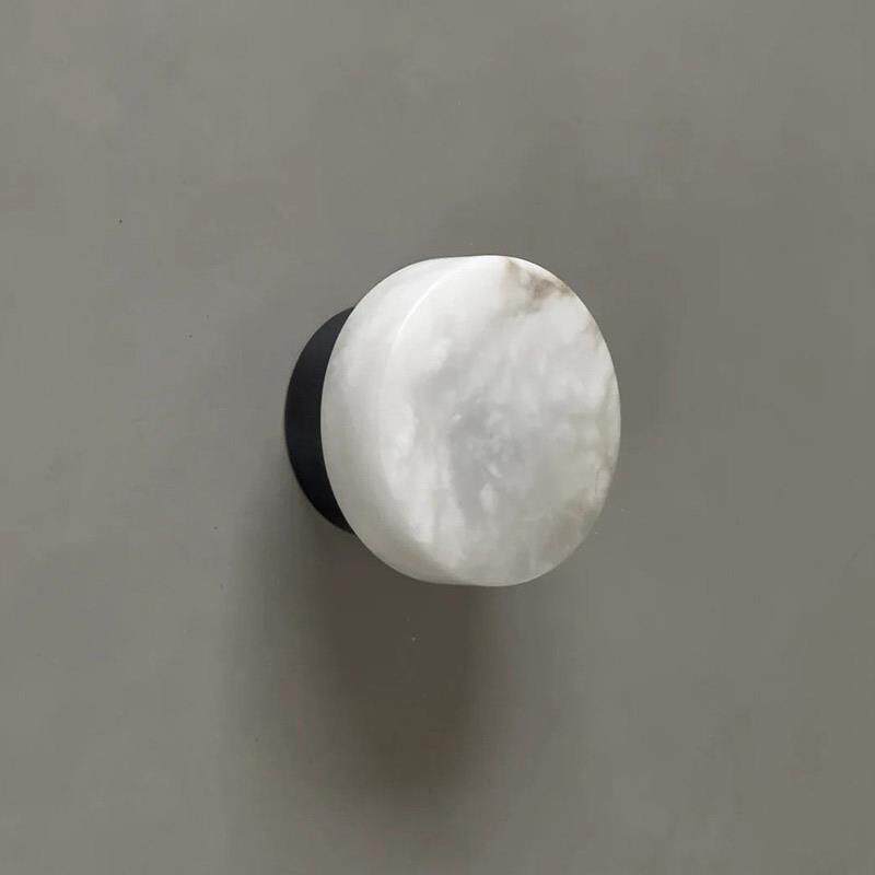 西班牙天然法式云石壁灯北欧设计师中古客厅背景墙装饰卧室床头灯