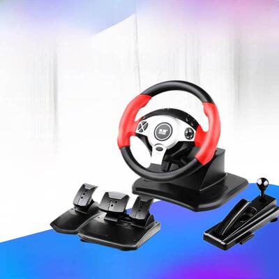 pc电脑开车塞车游戏方向盘900度彷真汽车学车赛车游戏模拟驾驶器