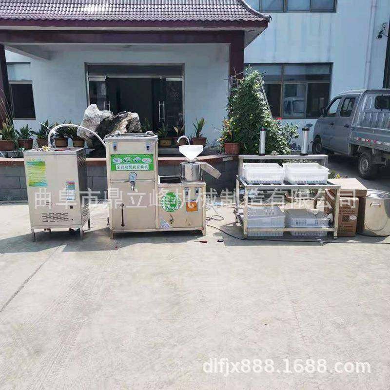 大型商用豆腐机豆浆机不锈钢卤水豆腐制作设备临沂地区免费培训