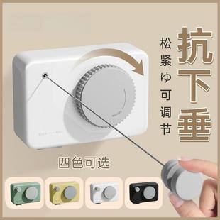 隐形伸缩晾衣绳免打孔室内阳台钢丝挂晒衣服收缩卫生间晾衣架