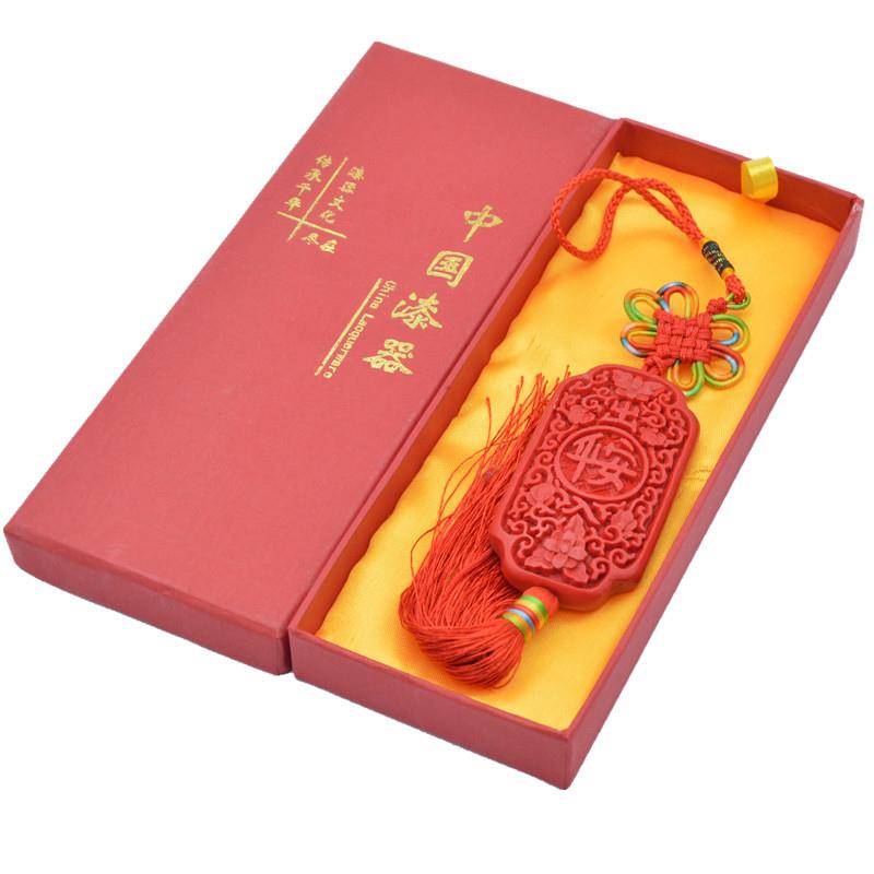 北京传统漆雕漆器小号中国结车挂件饰品中国风特色礼品送老外礼物