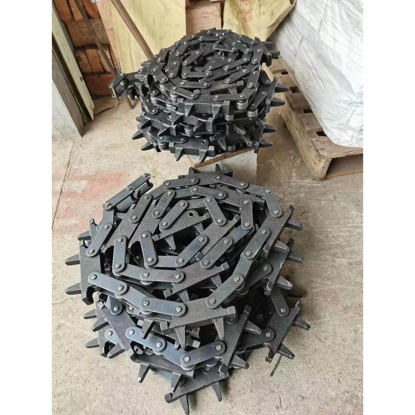 喷涂流水线200驱动牛角链条喷塑传动输送250悬挂母链300涂装履带