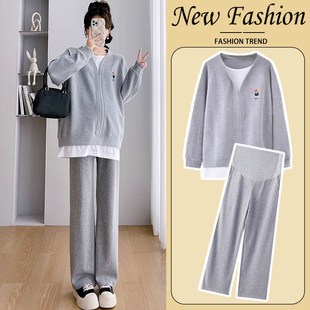 款 时尚 2024新款 卫衣两件套洋气时髦秋季 宽松 孕妇秋装 上衣大码 套装