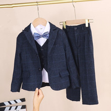 儿童西装西服套装十岁生日男童帅气男孩礼服N主持人服装钢琴演出