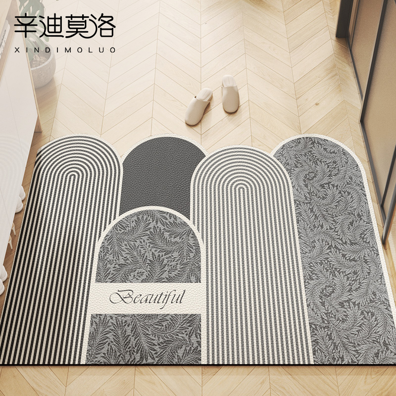 入户地垫2024新款进门口门垫皮革可擦免洗脚垫家用玄关可裁剪地毯