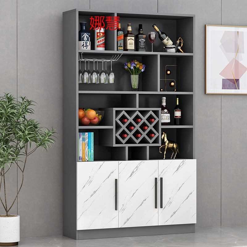 L酒柜一体实木颗粒柜客厅靠墙家用餐边柜隔断柜可现做红酒柜