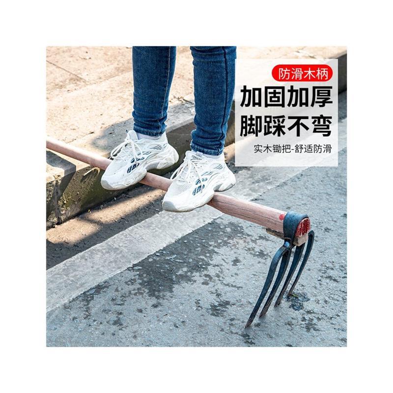 钉耙铁耙钢爬子抓钩农用工具三齿四齿耙园艺翻土松土耙种菜搂农具