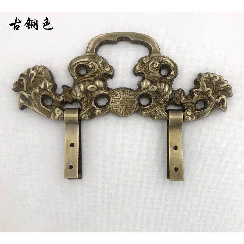 中式仿古铜配件画框牌匾字画匾额纯铜相框挂件复古对联装饰挂钩