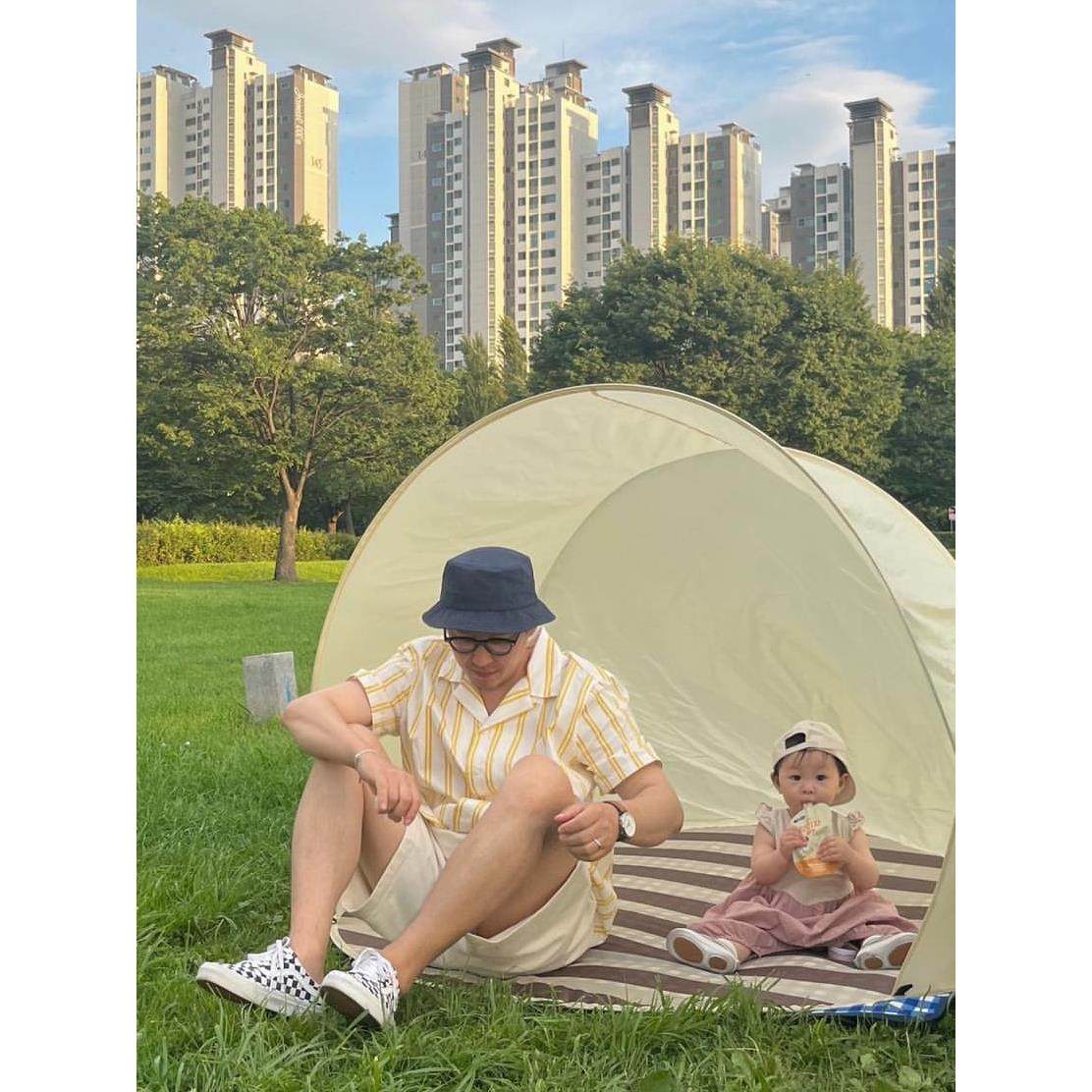 韩国儿童帐篷室内游戏屋公园露营式可折叠大空间便携式遮阳伞和防