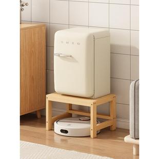 消毒柜置物架落地多层厨房洗碗机微波炉烤箱收纳架实木扫地机器人