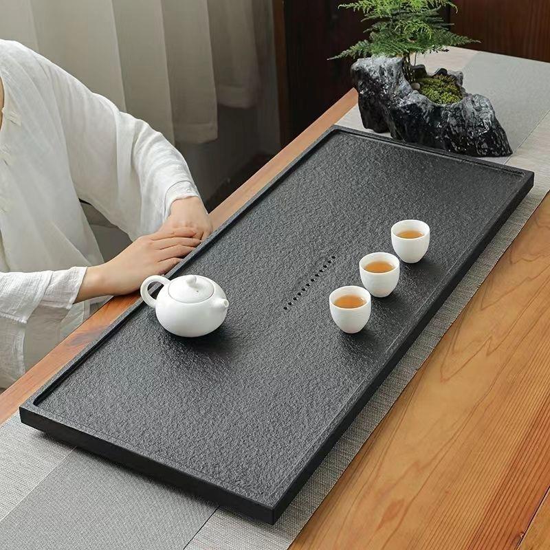 乌金石茶盘整块茶盘茶具家用简约石材石头套装一体现代茶台功夫茶