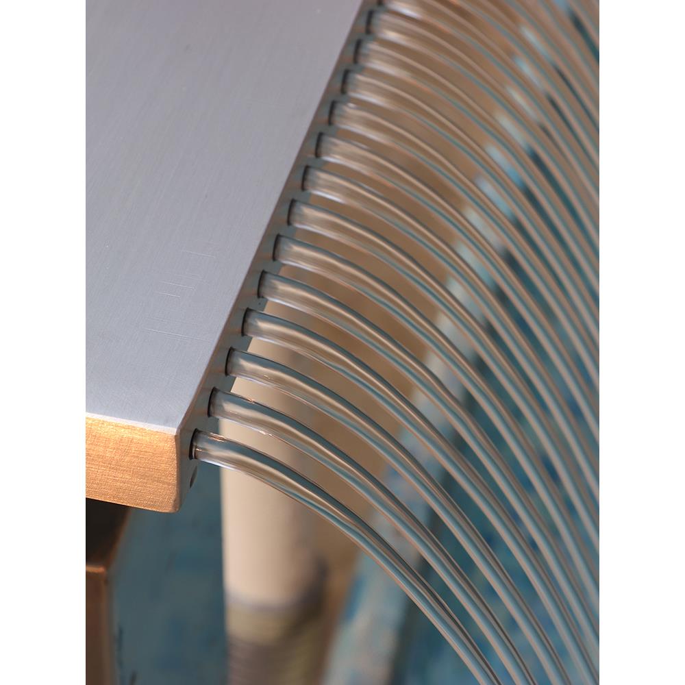 别墅庭院假山水景墙流水槽瀑布出口不锈钢水喷嘴水幕墙流墙