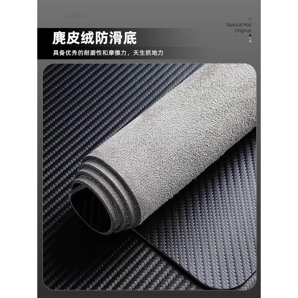 意大利碳纤维纹桌垫鼠标垫超大号电竞级办公桌垫高级感电脑桌键盘