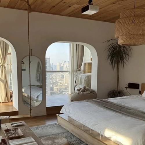 原木板实木吊顶香柏木原色诧寂风格老木板旧木板复古工业风格