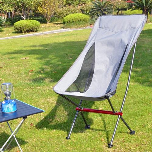 户外便携式超轻铝合金折叠椅露营沙滩烧烤月亮椅自驾休闲垂钓椅子