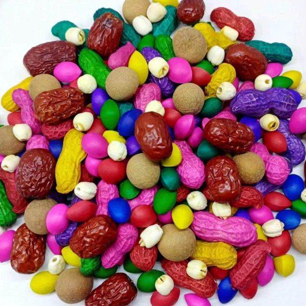 染色五彩白果结婚用品五子果染色花生干果早生贵子结婚床上摆件69,节庆用品/礼品,子孙桶,淘宝优惠券,粉丝福利购,淘宝优惠卷