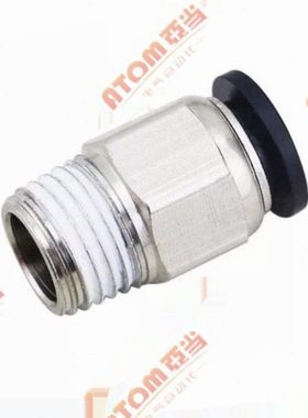 黑色气管气动快插接头PC4 6 8 10 12 16MM-01 02 03 04铜直通包邮