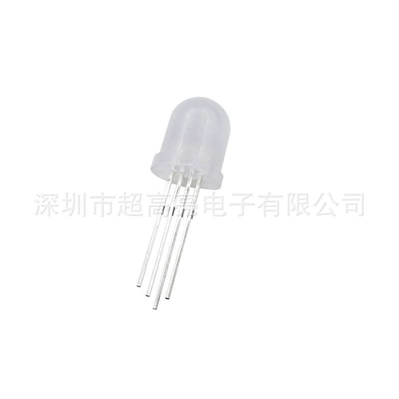 F8幻彩WS2812B/SK6812内置IC集成8mm圆头RGB可编程5V直插LED灯珠