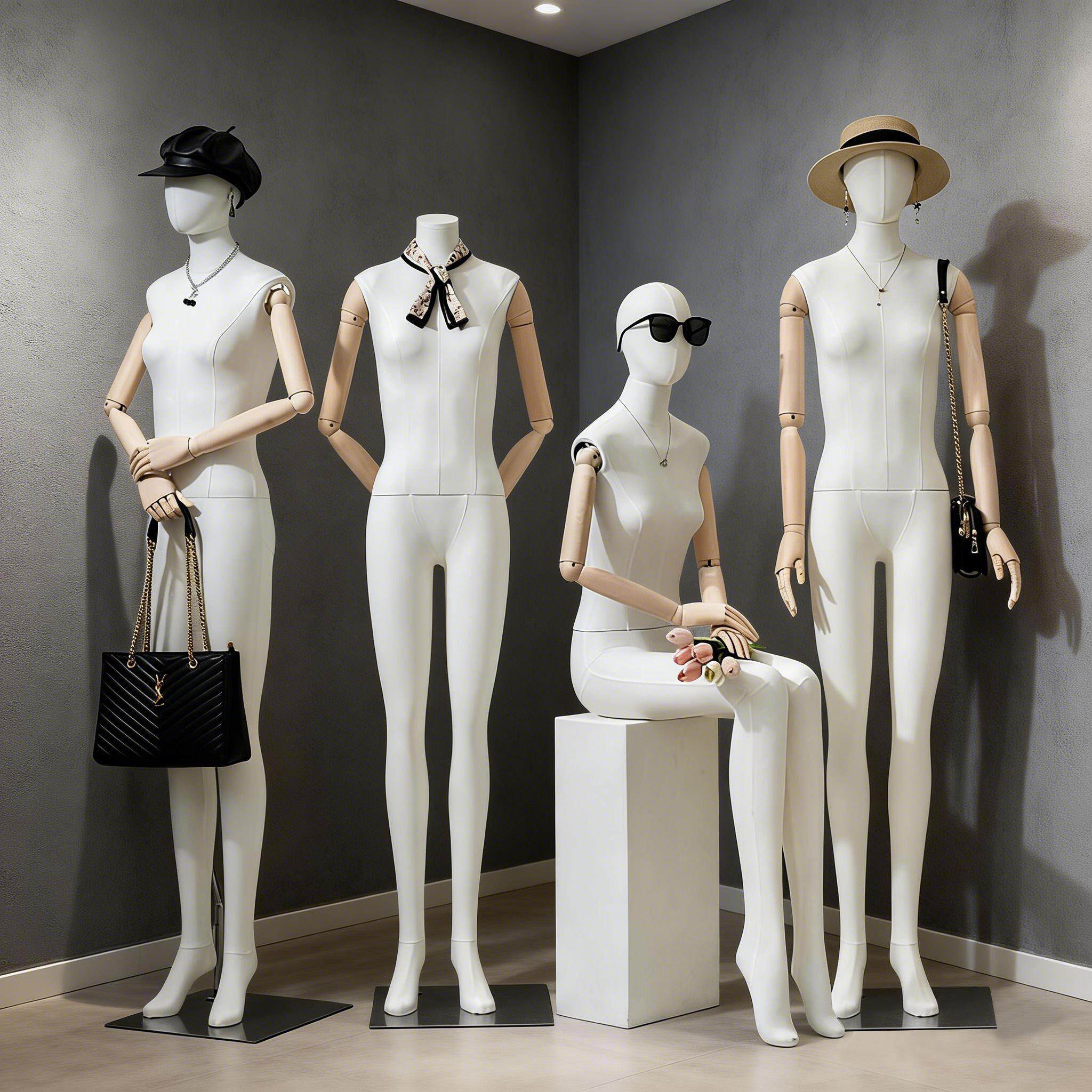 服装店全身包布模特道具女人台女装橱窗假人体衣服模特人偶展示架