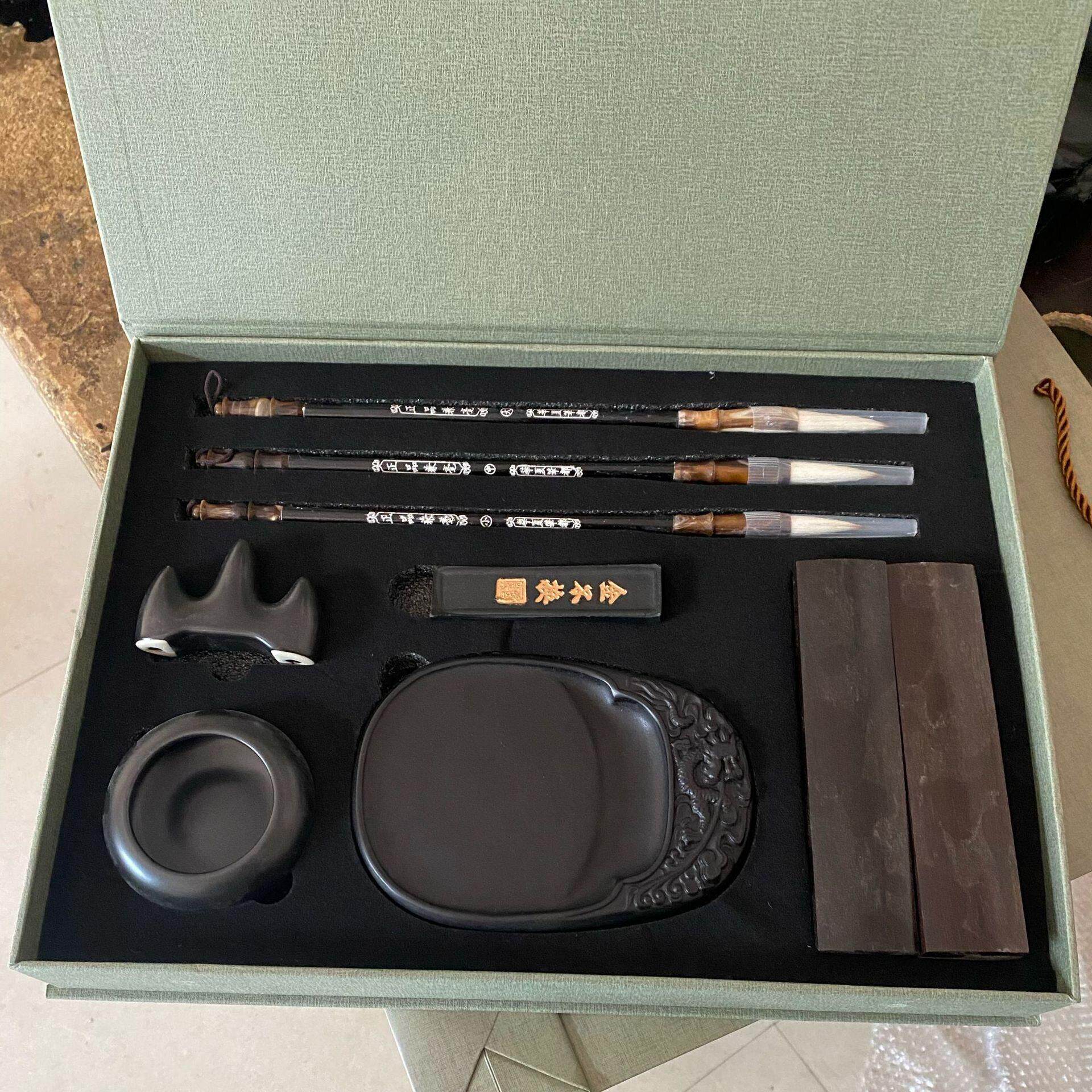 文房四宝精品套装笔墨纸砚礼盒送礼狼毫兼毫羊毫大中小楷毛笔笔洗