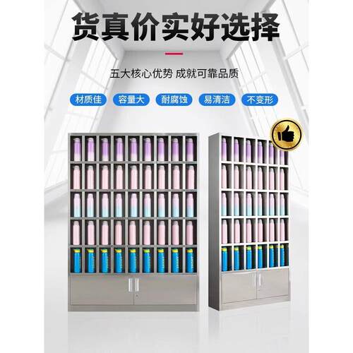不锈钢水杯柜工厂车间员工茶杯柜壁挂式水杯架茶水间不锈钢璧柜