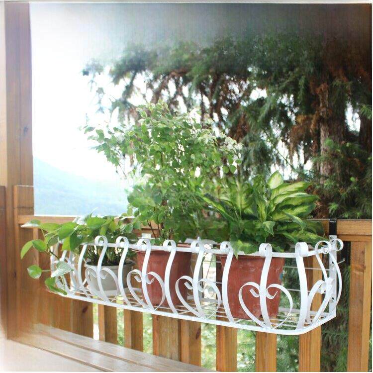 铁艺窗台阳台蔬菜栏杆护栏挂花盆架花架植物架隔板储物架