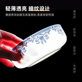釉下彩骨瓷窝盘深口盘子菜盘家用圆形炒菜盘汤盘沙拉盘蒸蛋羹餐具