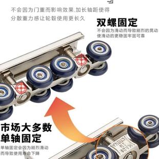 滑轮木门吊轮吊滑轮玻璃门滑轮下轮吊门滑轮移门轮配件 推拉门