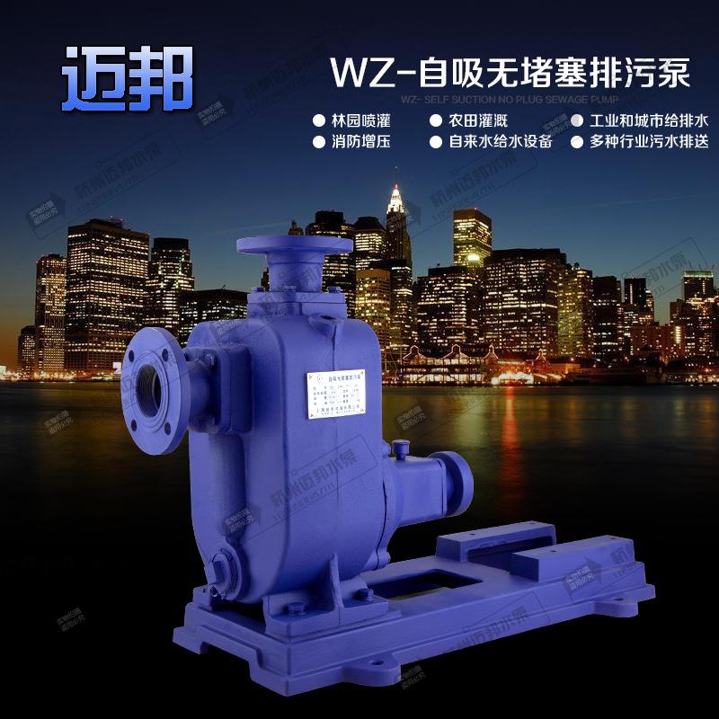 水泵ZWL型分体自吸卧式无堵塞排污泵/直连不阻塞化粪池污水自吸泵